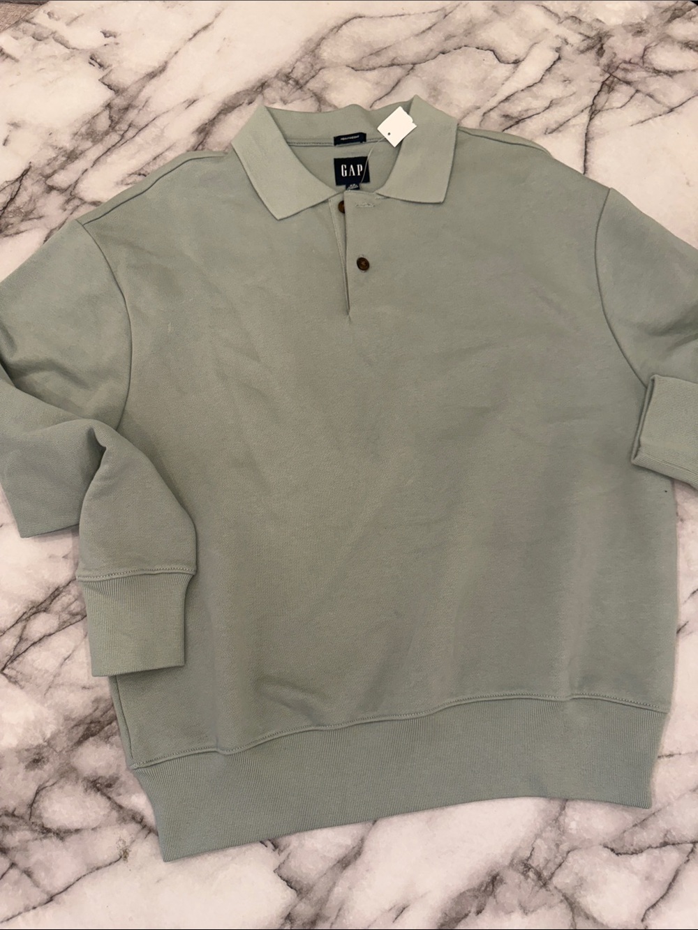 GAP Men’s Light Sage Green Polo Sweatshirt